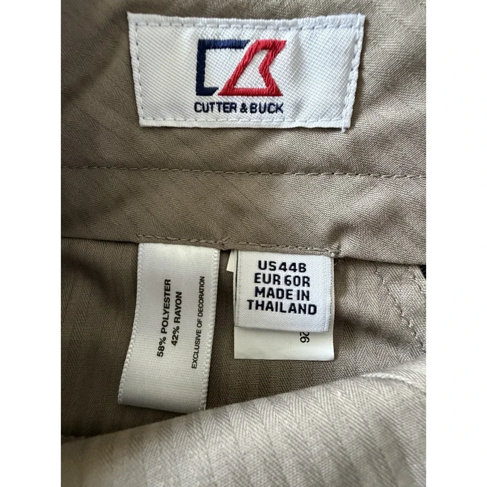 New Cutter & Buck Chino Golf Shorts Flat Front Tan Men's Size 44 B NWT JBHS